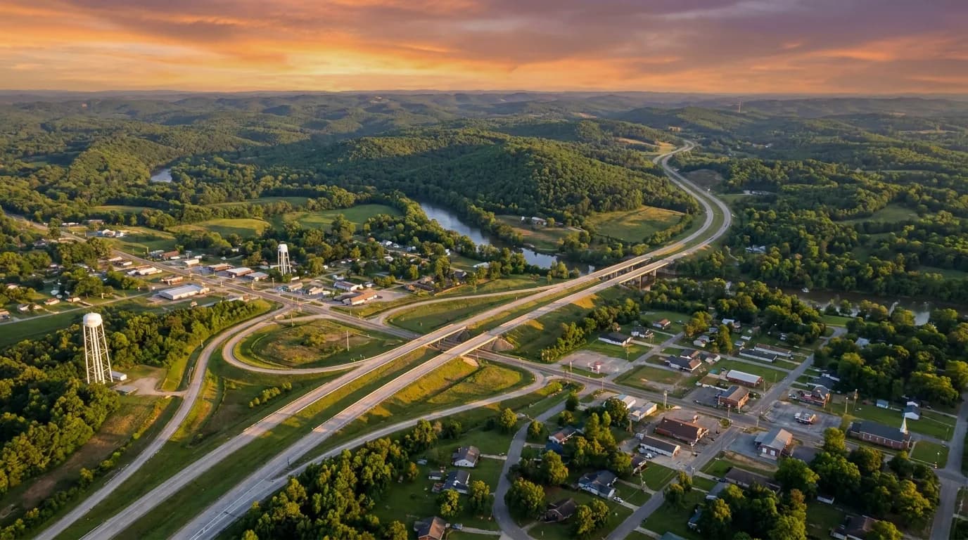 West Alabama aerial landscape